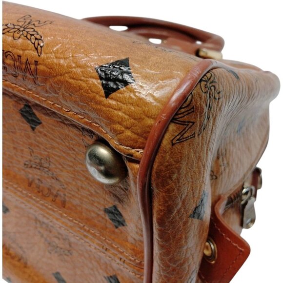 (L2) MCM Hand Bag Brown PVC - Picture 5 of 9